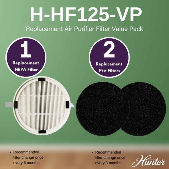 H-HF125-VP Replacement Air Purifier Filter Value Pack