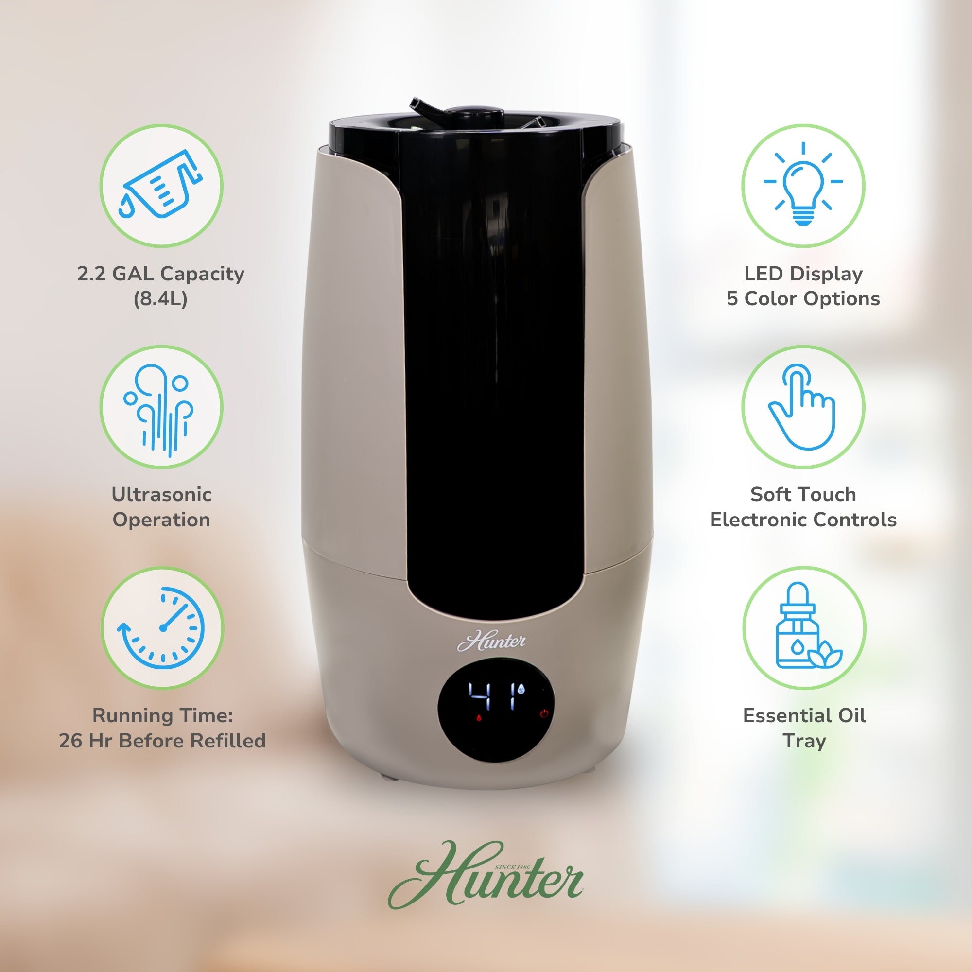 HHU400 Aspire Ultrasonic Humidifier| Hunter Fan Company