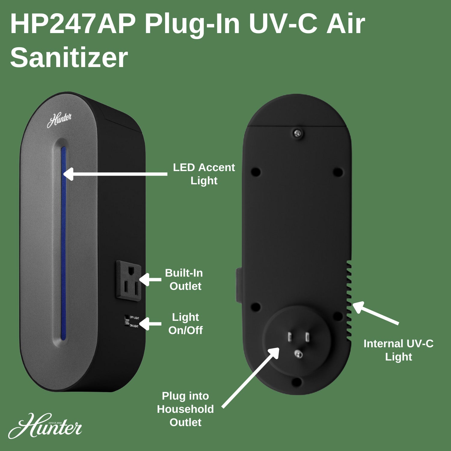 HP247AP Plug In UV C Air Sanitizer