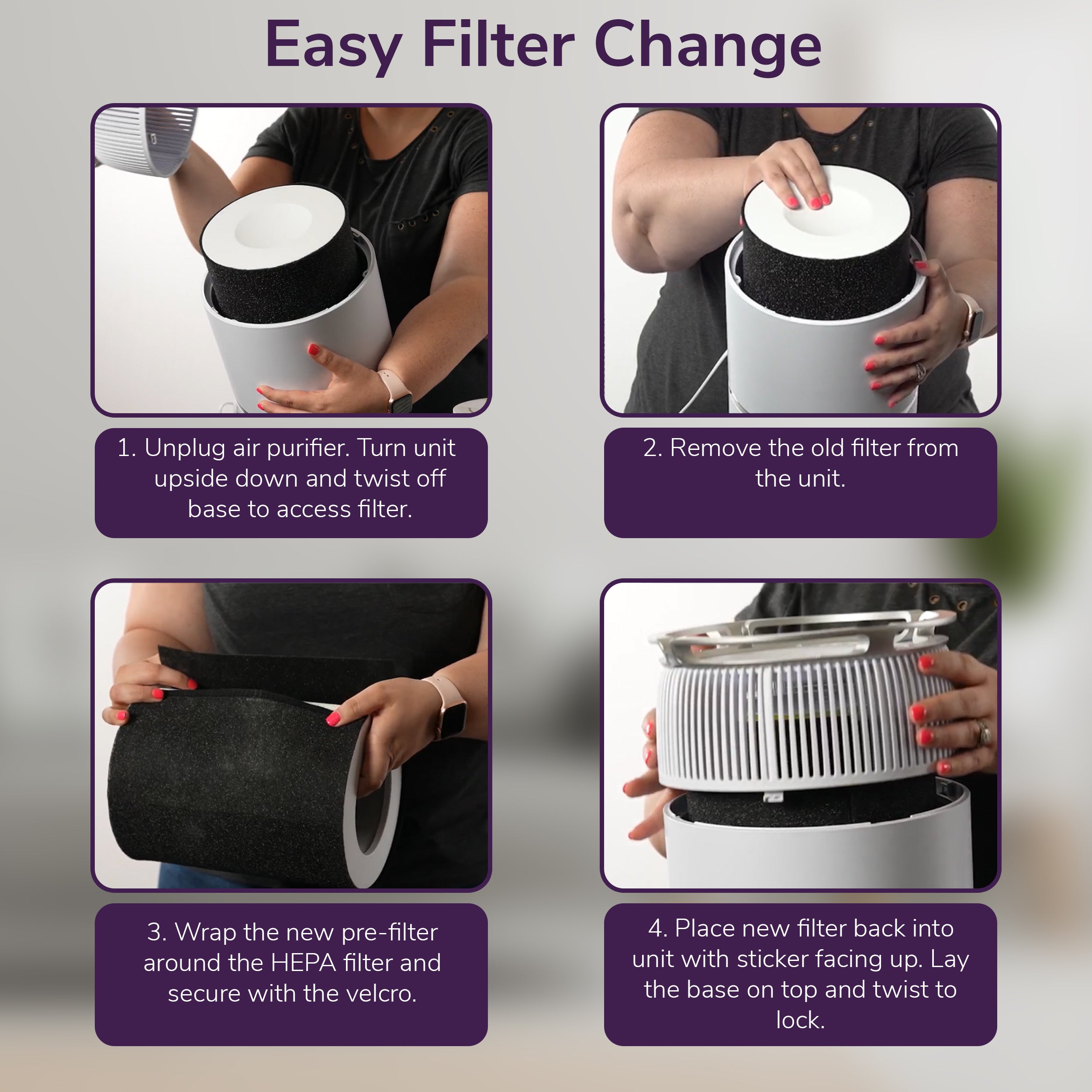 HP670 Large Tower HEPA Air Purifier | Hunter Fan Company